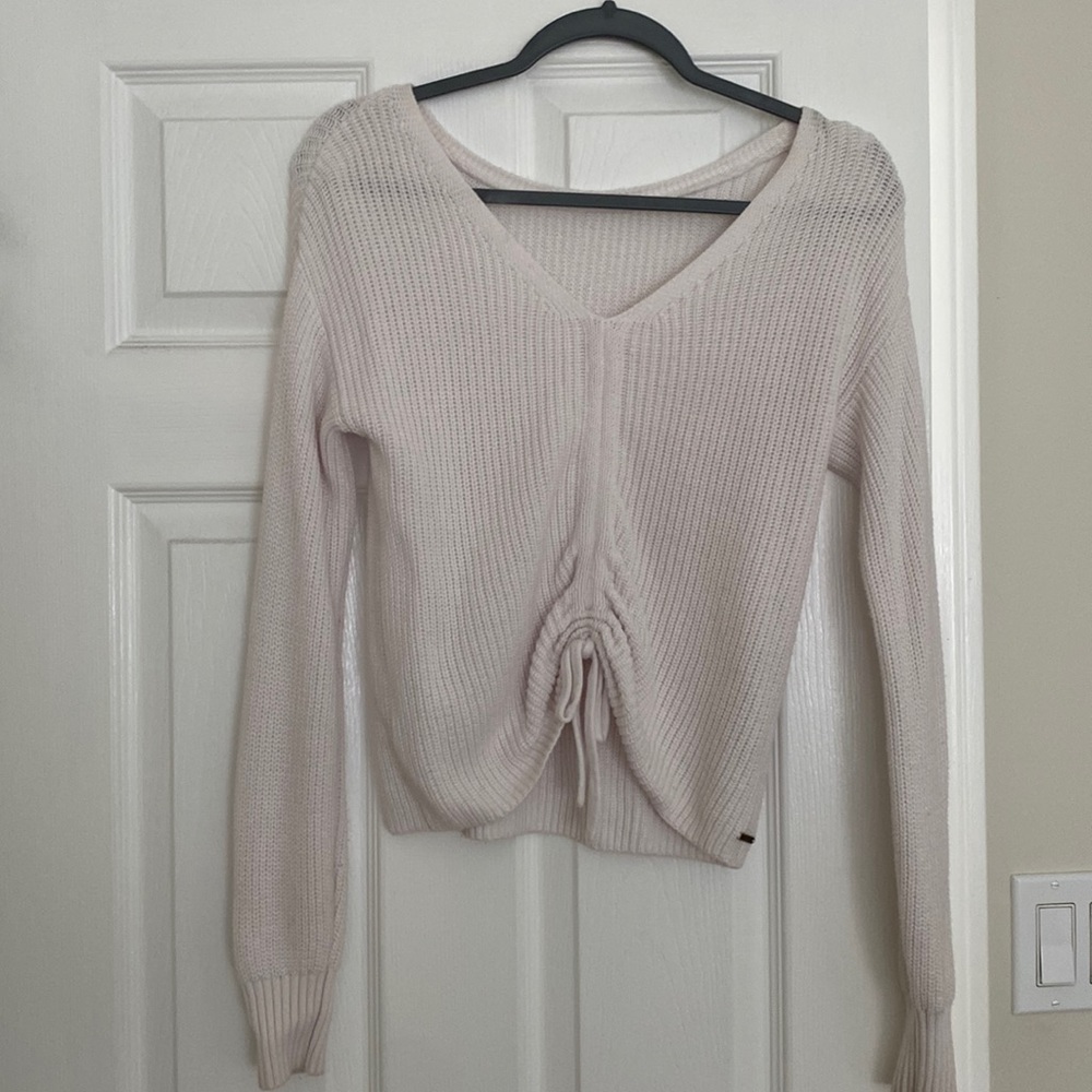 Hollister white sweater